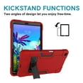 thumbnail image 6 of FIEWESEY for LG G Pad 5 10.1" Tablet Case,Heavy-Duty Drop-Proof and Shock-Resistant Hybrid case(Built-in Stand), for LG G Pad 5 FHD Tablet 2019+Tempered Glass Screen Protector(Red/Black,2 Pack), 6 of 6