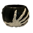 thumbnail image 3 of Yankee Candle Halloween Collection -Spooky Sweets - 8oz Single Wick Filled Black Pumpkin with Skeleton Hands Ceramic Collector's Edition, 3 of 5
