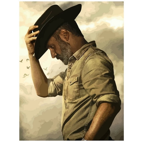 Adult DIY 5D Diamond Painting Kit, The Walking Dead Series Art Round Diamond, Full Diamond Diamond Embroidery Kit, Mosaic Cross Stitch Craft Home Wall Decoration