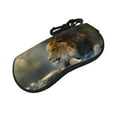 Lion Relaxing Rock Sunglasses Case Neoprene UltraLight and Convenient