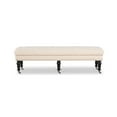 thumbnail image 6 of Linon Kacie 62" Wide Buttun Tufted Bench, Dark Espresso with Natural Linen, 6 of 12