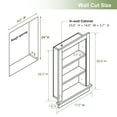 thumbnail image 4 of Hironpal White&Black 3-Tier Recessed Wall Mount Storage Cabinet – Sturdy Fully Assembled Wooden Utility Storage Shelf – Ideal for Home Kitchen, Bathroom, Laundry, Medicine Cabinet, 4 of 7