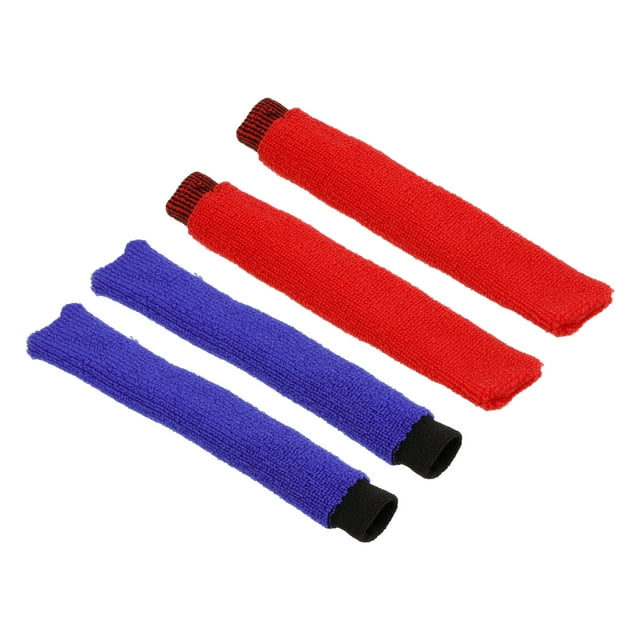 Unique Bargains Anti Skid Sweatband Badminton Tennis Racket Towel Grip Overgrip, Red/Blue 4 Pack