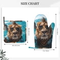 thumbnail image 3 of Honeii Hawaiian Swimming Lion patten Oven Mitts and Pot Holders Sets, Baker Oven Mitts, Mittens for Kitchen Decor, Baking Lover over Gloves Gifts, 3 of 7
