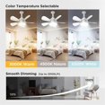 thumbnail image 4 of Socket Ceiling Fans with Lights and Remote - Socket Fan Light with Dimmable Led Light Bulb,Screw in, 4 of 5