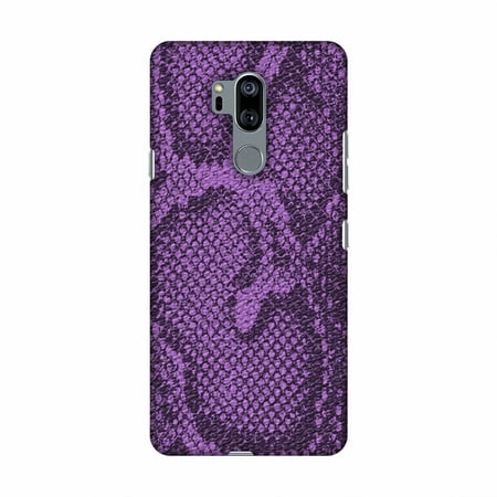 Purple Snake (LG G7 Case, LG G7 ThinQ Case, Slim Fit Handcrafted Designer Printed Snap on Hard Shell Case Back Cover for LG G7 ThinQ - Snakes - Purple)