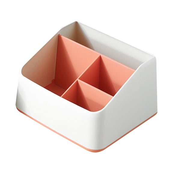 Compact Small Makeup Organizer Box for Vanity Desktop Storage, Cosmetic Holder with Multiple Compartments