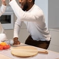 thumbnail image 4 of FUTUREORYY 1Set Acacia Wood Chopping Board for Home and Restaurant Use Round Handle Design for Meats and Vegetables, 4 of 7