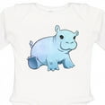 thumbnail image 4 of Inktastic Cute Baby Hippo Boys or Girls Long Sleeve Baby Bodysuit, 4 of 5