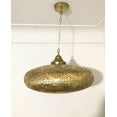 thumbnail image 3 of Farmhouse Authentic Moroccan Brass Pendant Light Lampshade Lamp Gold ceiling Chandelier Dining Room Kitchen Entryway Living room, 3 of 9
