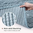 thumbnail image 5 of Chenille Bathroom Rugs Mat 24"x17", Non-Slip Bath Mat for Bathroom Floor & BathTub, Washable Shower Shag Bath Rugs, Soft Fluffy Thick Water Absorbent Microfiber Shower Mat, Aqua Heather, 5 of 6