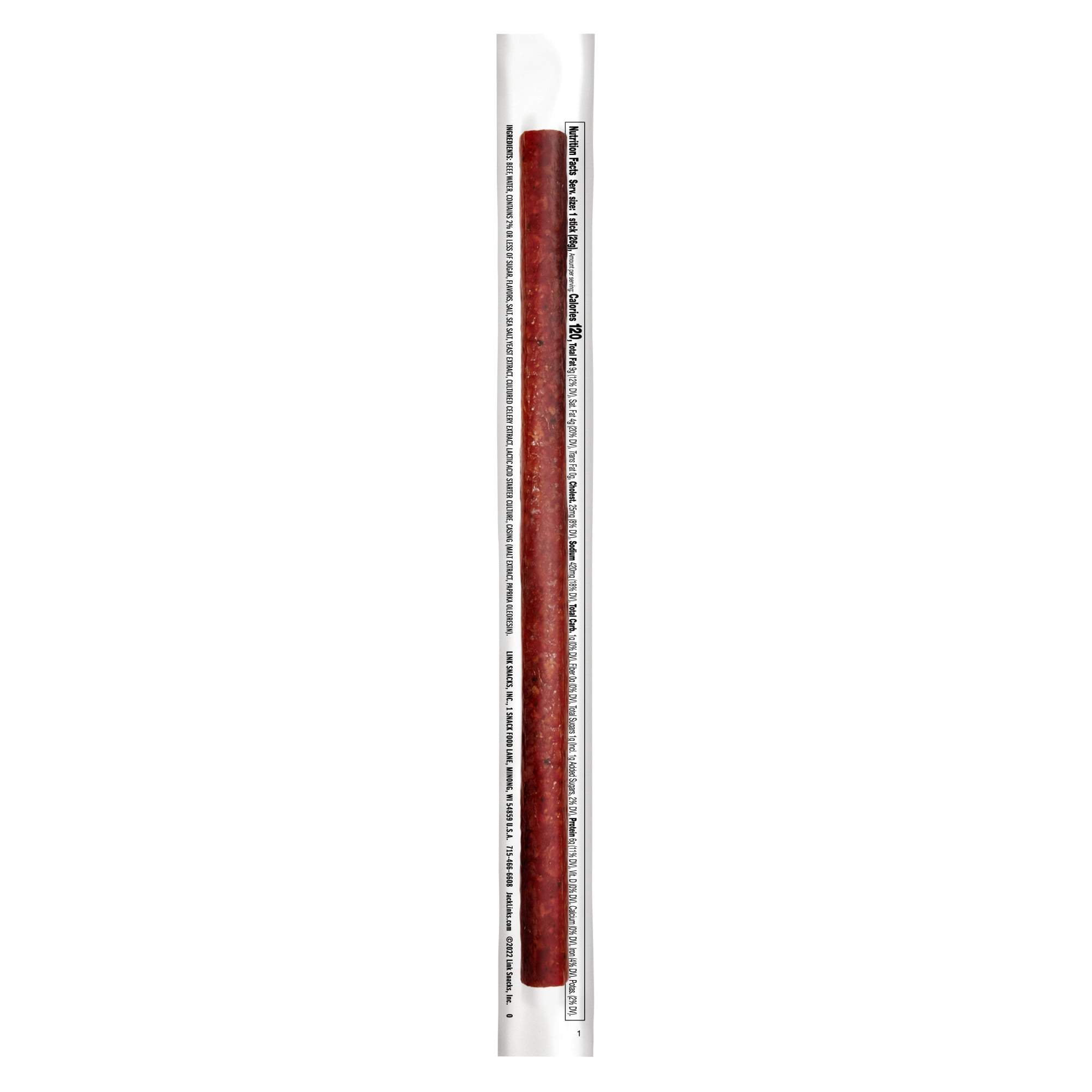 (10 pack) Jack Link’s Beef Sticks, 100% Beef, Original, 12g Protein per Stick, 0.92 oz Stick