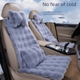 thumbnail image 2 of Cojín de asiento de coche de estilo invernal, tejido de felpa de conejo de imitación, franela suave gruesa, terciopelo de burbujas, cojín de asiento de coche de cintura pequeña, 2 of 5