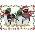 thumbnail image 2 of Cuadros Decorativos Bordado parcial Hilo de algodón ecológico Punto de cruz de pingüino navideño contado de 11 quilates Ehuebsd embutido en tela, 2 of 9