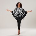 thumbnail image 2 of Gupgi Adult Spider Web Print Cape, Funny Halloween Party Cosplay Poncho Black Tops One Size, 2 of 9