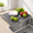 Gray, variant on Goldeer Silicone Dish Drying Mat for Kitchen Counter, Dish Drying Pad, Non-Slip Drain Pad with Built-in Drain, Heat Resistant 14x19" Black