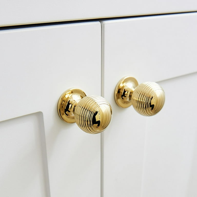 Polished Brass Cabinet Pulls, Beehive, Kitchen Hardware