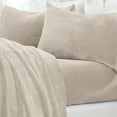 thumbnail image 2 of Great Bay Home Solid Velvet Plush Warm and Cozy Fleece Sheet Set (California King, Stone Grey), 2 of 6