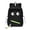 E_01, variant on Large Capacity Nylon Backpack , Black Cartoon Face Daypack with Neon Green Zippers, Lightweight Bookbag for Back to School Travel Supplies