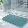 thumbnail image 2 of LAICAIW Memory Foam Bath Mat Large Size, 70 x 24 Inches, Soft and Comfortable, Super Water Absorption, Non-Slip, Thick, Machine Wash, Easier to Dry for Bathroom Floor Rug, Eggshell Blue, 2 of 7