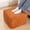 Burnt Orange, variant on 20x20x14 Inches Fluffy Square Pouf Ottoman - Plush Furry Boneless Ottoman Foot Rest Stool with High-Density Foam, Versatile Floor Seating for Living Room (Forest Green)
