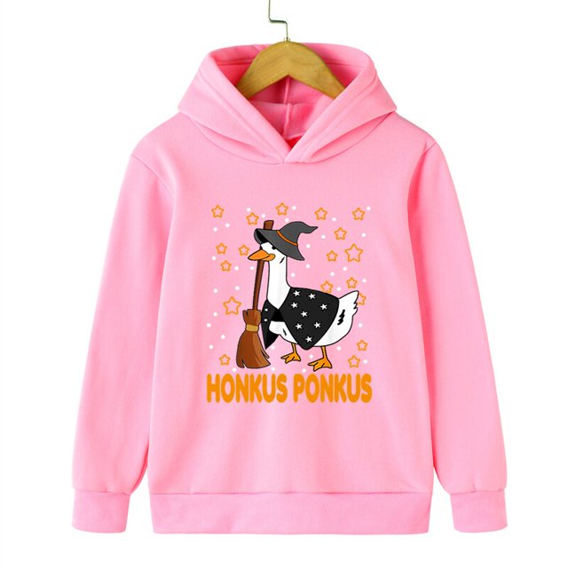 Honkus-Sudadera con capucha para niños y niñas, ropa con estampado de Ponkus, pato, bruja, divertido, de marca de dibujos animados, para Halloween