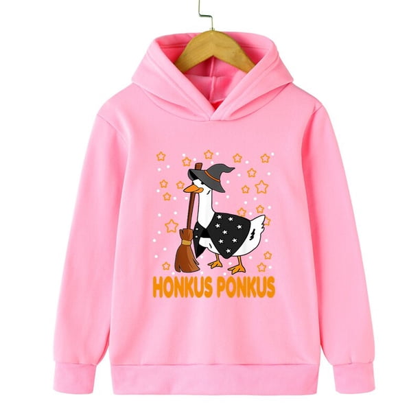 Honkus-Sudadera con capucha para niños y niñas, ropa con estampado de Ponkus, pato, bruja, divertido, de marca de dibujos animados, para Halloween
