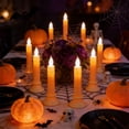 thumbnail image 6 of Flameless Led Candle with Flickering Flame, Beige Plastic Tabletop Decoration, for Halloween Thanksgiving Christmas Centerpiece, Lazyguy, 6 of 6