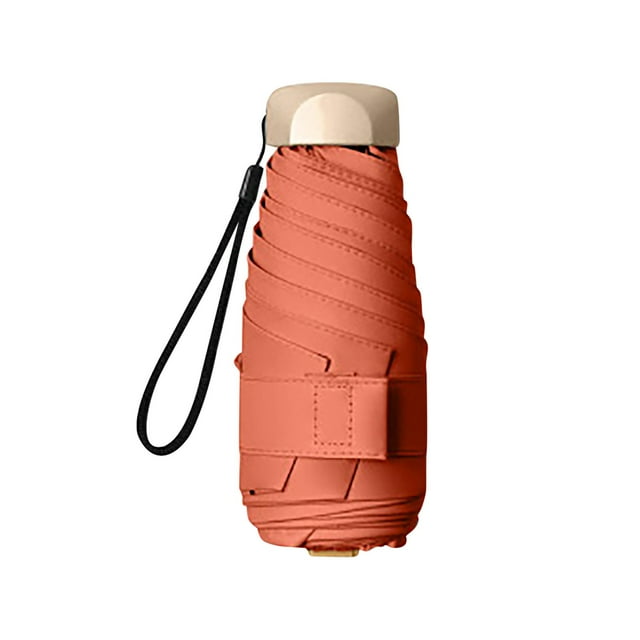 Parapluie Classification de Produit Soleil Pliable Compact Portable pour Femmes Pluie et Soleil avec Poche Rangement