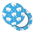 thumbnail image 2 of Bingfone Cute Polar Bear Padded Round Bar Stool Cover Cushion with Elastic Fabric Round Chair Seat - Cute Polar Bear, 2 of 7