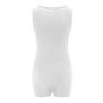 thumbnail image 5 of HBFAGFB Combinaison Femme Décontractée Ajustée Sans Manches Boîte de Nuit Fête Combishort Polyvalent Blanc Taille TG, 5 of 5