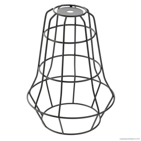 

Vintage Metal Bulb Guard Cage Lamp Shade - Industrial Lighting Antique