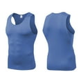 thumbnail image 2 of ZCFZJW Men's Athletic Compression Sleeveless Tank Top, Quick Dry Sports Running Basketball Workout Base Layer Tees Shirt Light Blue M, 2 of 4