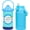 Pool Blue/True Blue, variant on Re-Play 12 oz Water Bottle for Kids - Vacuum-Insulated Stainless Steel Tumbler with Flip-Straw, Spill and Leak-Proof Design, Dishwasher and Freezer Safe, 2 Pack Aqua and Denim