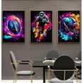 thumbnail image 3 of Hieng Graffiti Football Wall Hieng Cool American Football Player Canvas Painting Graffiti Rugby Wall Decor Colorful Sports Posters Inspirational Painting Prints for Boy's Room Man Cave, 3 of 6