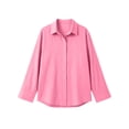 thumbnail image 5 of IUYRTFE Women Long Sleeve Button Down Top and High Waist Ruffle Shorts Set Casual 2 Piece Outfit, 5 of 9