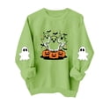 thumbnail image 4 of Meichang Women's Halloween Graphic Sweatshirt Ghost Print Sweatshirts Fall Long Sleeve Crewneck Sweatshirt Vintage Spooky Halloween Pullover, 4 of 5
