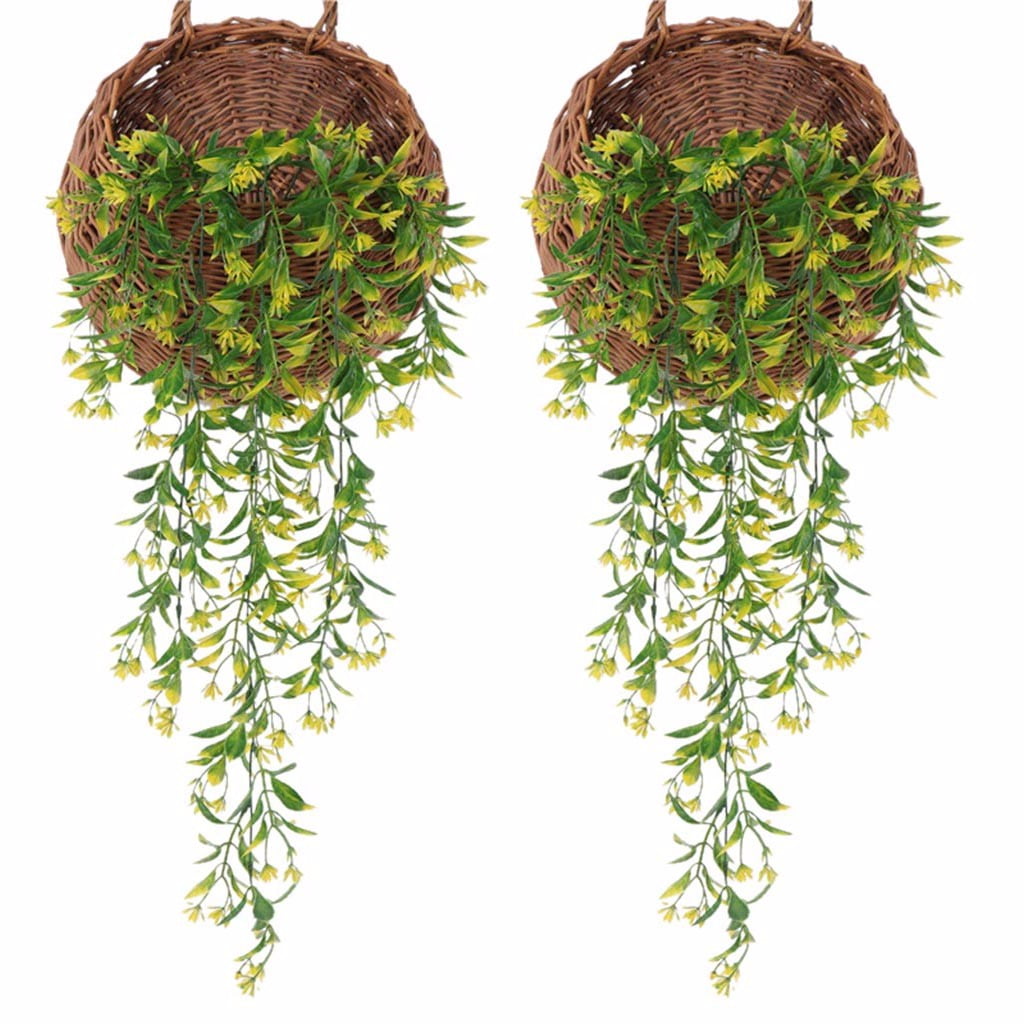 Artifical Violet Bracketplant SET Hanging Garland Vine Flower Traling Set