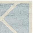thumbnail image 2 of Safavieh Cambridge Collection CAM136A Handmade Moroccan Geometric Light Blue and Ivory Premium Wool Area Rug (4' x 6'), 2 of 3