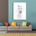 thumbnail image 5 of Caballo blanco pintura al óleo lienzo póster impresión HD animales artísticos cuadro de pared sin marco sala de estar dibujo al óleo Vogacara JJ11742-01, 5 of 5