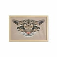 thumbnail image 1 of Animal Wall Art with Frame, Leopard Portrait Wildlife Tropical Feline Illustration, Printed Fabric Poster for Bathroom Living Room, 35" x 23", Umber Brown Cocoa, by Ambesonne, 1 of 2