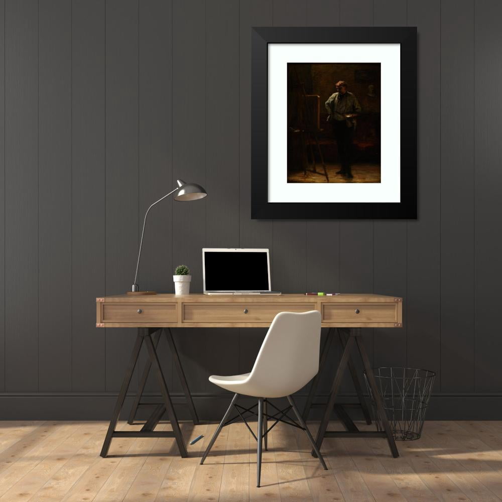 Honoré Daumier 20x24 Black Modern Framed Museum Art Print Titled - The Painter (ca 1867)