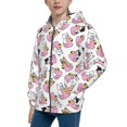 thumbnail image 2 of Pofeuu French Bulldog Duck Print Teenage Zipper Hoodie Sweatshirts Hooded Casual Jackets With Pocket For Boys Girls-, 2 of 6