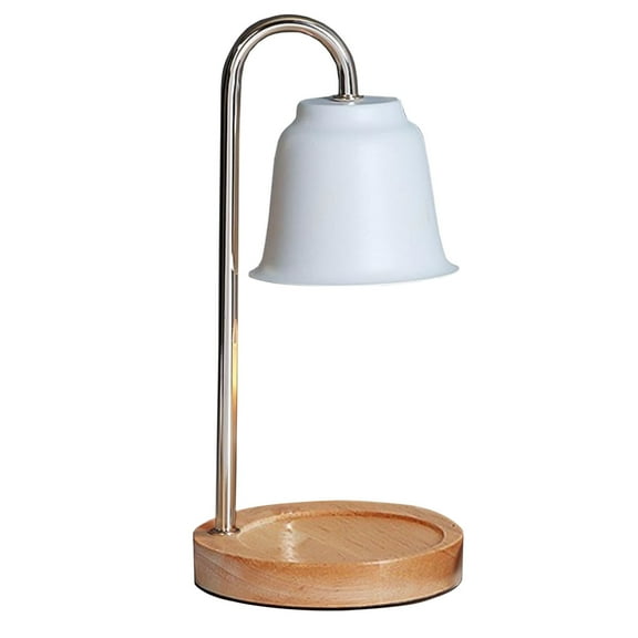 Tunhigl Dimmable Candle Warmer Melter for Home Aroma - Adjustable Metal Candle Holder for Small and Large Candles, Odor Eliminator, and Safe Flameless Decor White