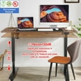 thumbnail image 6 of farexon Electric Standing Desk Adjustable Height,63x24 Inches Stand Up Desk, Ergonomically Curved Desktop with Outlet, Lockable Casters,27.''-46'' Lifting Range Home Office Computer Desk（Black, 6 of 10