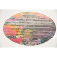 thumbnail image 5 of Unique Loom Aurora Collection Area Rug - Granna (8' Round Gray/Blue), 5 of 7