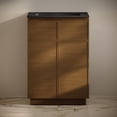 thumbnail image 7 of St. Tropez 24" Freestanding Bathroom Vanity in Brown Oak with Black 3-Hole Centerset Sink Top, 7 of 7