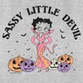 thumbnail image 2 of Women's Betty Boop Halloween Sassy Little Devil  Graphic Tee Athletic Heather Large, 2 of 4