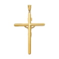 thumbnail image 4 of 14k Two Tone Gold Lord Jesus Christ Crucifix Holy Cross Necklace Charm Pendant Religious Inri, 4 of 8