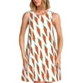 thumbnail image 1 of Vsdgher Robes d'Été Imprimé Carotte pour Femmes Robe de Plage Décontractée Col en U Sans Manches Robe d'Été Ample avec Poche, 1 of 7